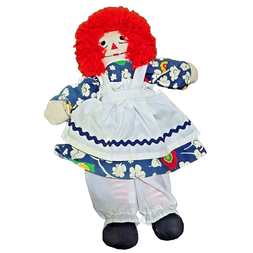 Vintage Raggedy Ann Doll Handmade Cloth 20